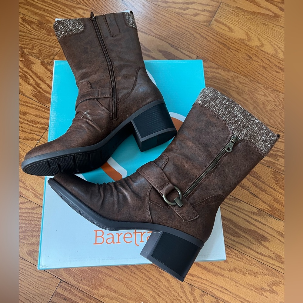 Baretrap Wylla Brush Brown Boots Size 8.5 NEW